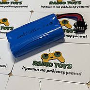 Літій-іонний акумулятор 7,4V 1200 мАг для машинки на радіокеруванні та іграшок з USB шнуром | Li-ion 18650 1200 mAh SM-4P, фото 2