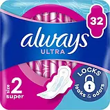 Гігієнічні прокладки Always Ultra Super (Розмір 2) 32 шт., фото 2