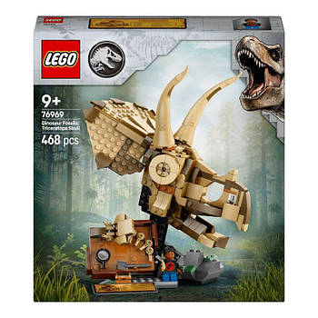 Конструктор LEGO Jurassic World Кістки динозавра: череп трицератопсу 468 деталей 76969 G-Rich