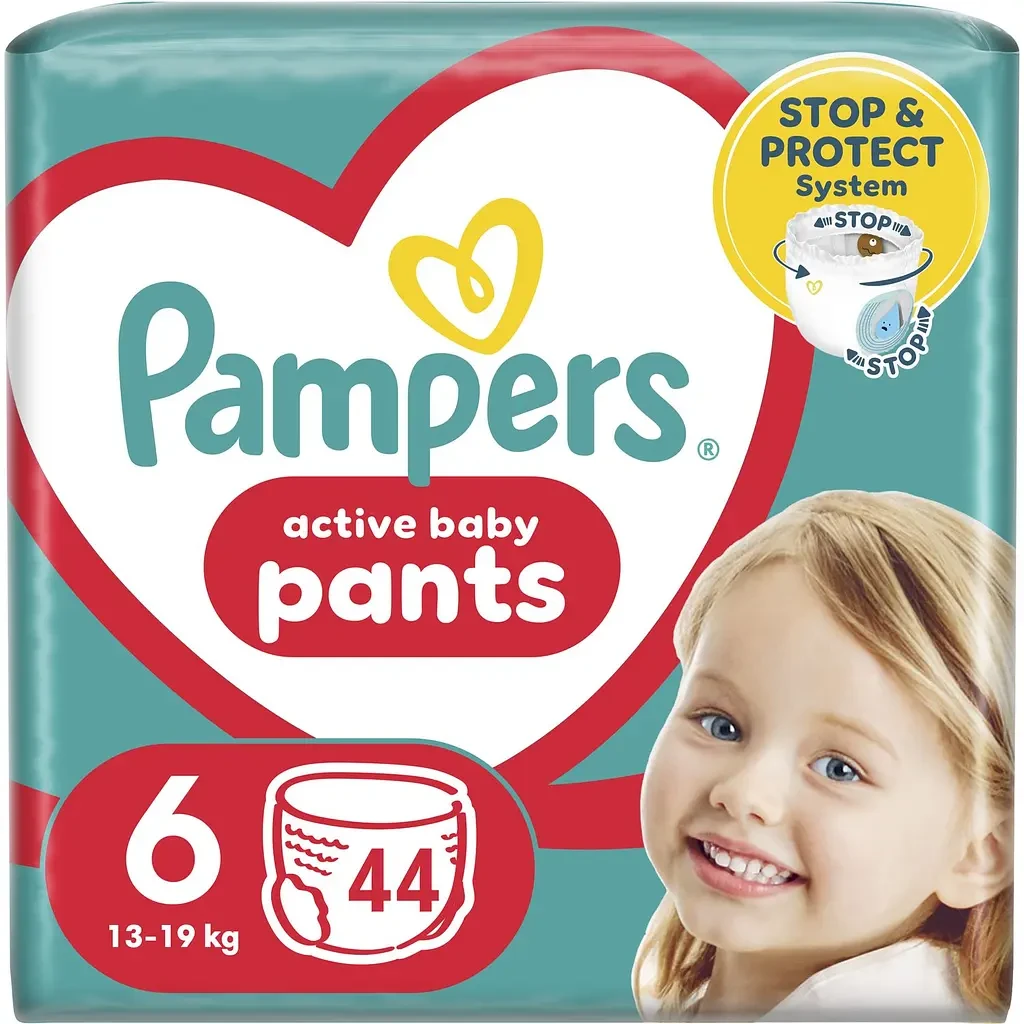 Підгузки-трусики Pampers Active Baby Pants 6 (15+ кг) 44 шт., фото 1