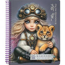 Щоденник A5 УКР на СПІРАЛІ, обкладинка картон SD1959 MZOPT