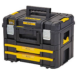 Ящик TSTAK 2.0 DeWALT DWST83395-1, 440х330х340 мм, з висувними секціями та вставкою зі спіненого матеріалу