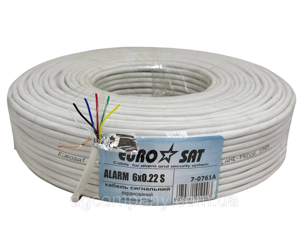 Кабель сигнальний Alarm 6х0,22 єкранований,ССА,100м, фото 1