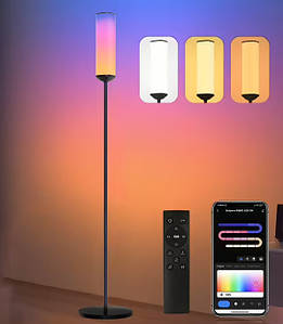 Розумна торшерна лампа RGB із керуванням через Wi-Fi, голосове керування (Alexa/Google), 16 млн кольорів