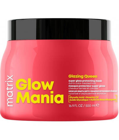 Маска для захисту кольору та блиску фарбованого волосся Matrix Glow Mania Glazing Queen Mask 500 мл (3474637257002), фото 1