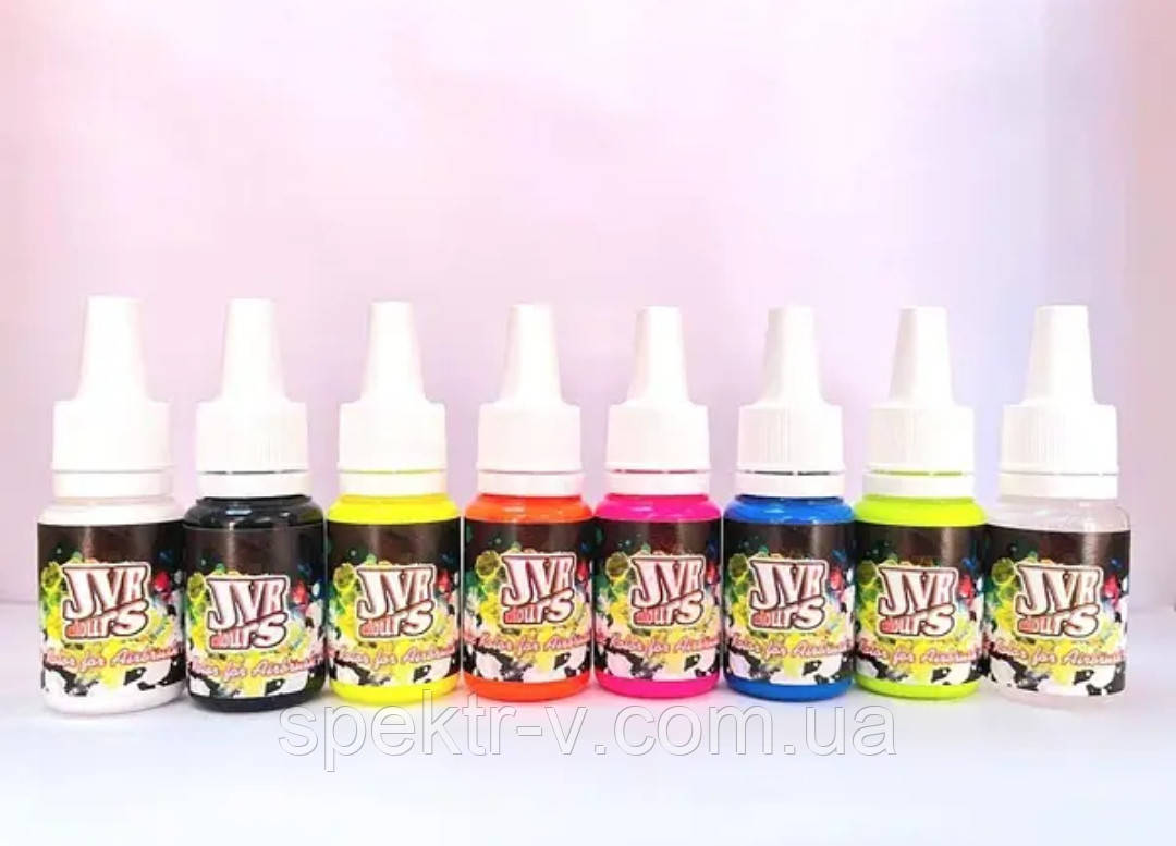JVR COLORS FLUO (N) НАБІР ФАРБ ДЛЯ МАНІКЮРУ