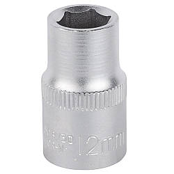 Насадка шестигранна коротка 1/2" 12 мм CrV mid SIGMA (6071121)