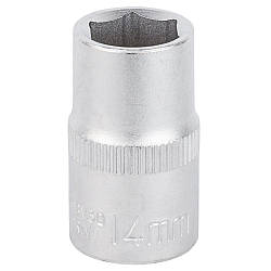 Насадка шестигранна коротка 1/2" 14 мм CrV mid SIGMA (6071141)