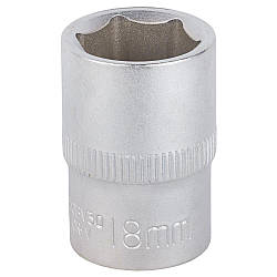 Насадка шестигранна коротка 1/2" 18 мм CrV mid SIGMA (6071181)