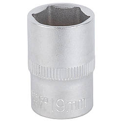 Насадка шестигранна коротка 1/2" 19 мм CrV mid SIGMA (6071191)