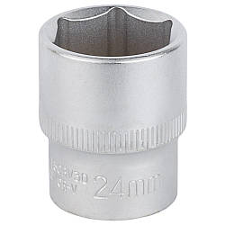 Насадка шестигранна коротка 1/2" 24 мм CrV mid SIGMA (6071241)