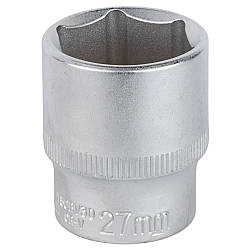 Насадка шестигранна коротка 1/2" 27 мм CrV mid SIGMA (6071271)