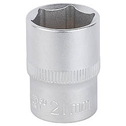 Насадка шестигранна коротка 1/2" 21 мм CrV mid SIGMA (6071211)