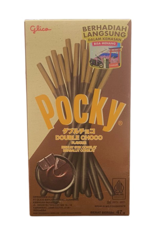 Печиво Роску з подвійним шоколадом Glico, 47 г, фото 1