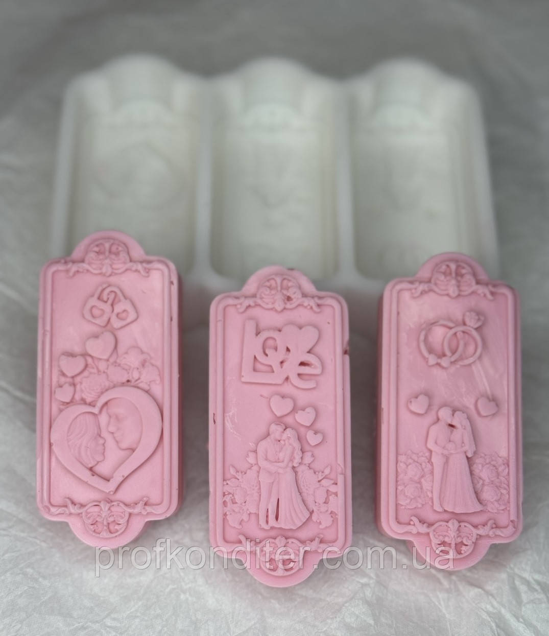 ЕКСКЛЮЗИВ! Силіконовий Молд для БАТОНЧИКІВ з шоколаду, зефіру і т.д. "БАТОНЧИКИ - Кохання", 8 см, фото 1