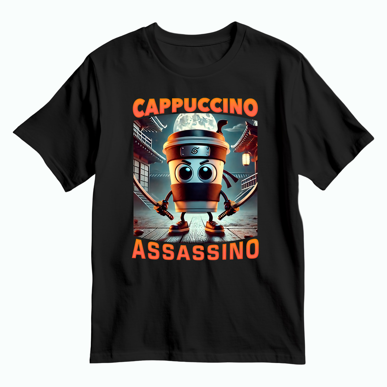 Дитяча футболка Cappuccino Assassino/ Капучино асасіно, чорна, фото 1