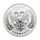 Срібна монета 5 марок «Леді Німеччина» 1oz 2023 — втілення сили, свободи та традиції, фото 5