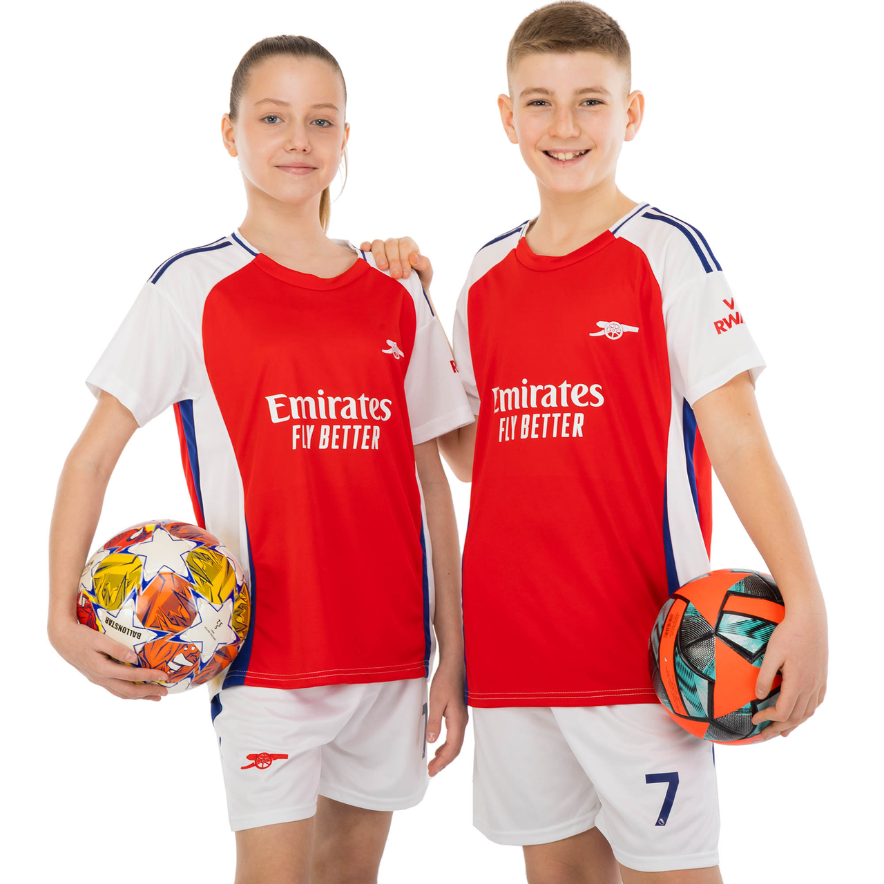 Форма футбольна дитяча ARSENAL 7 домашня 2025 червоно-біла р.30, зріст 150-160