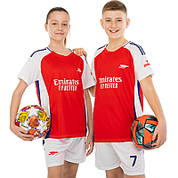Форма футбольна дитяча ARSENAL 7 домашня 2025 червоно-біла р.30, зріст 150-160
