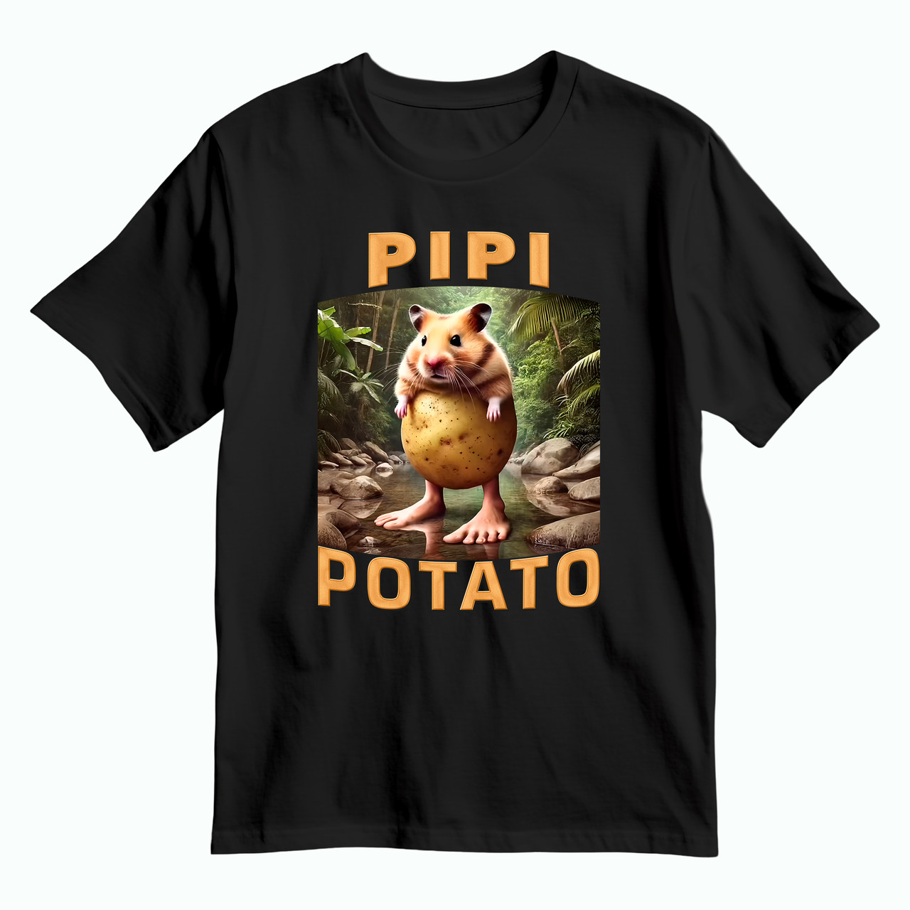 Дитяча футболка Pipi Potato/ Піпі Потато, чорна, фото 1