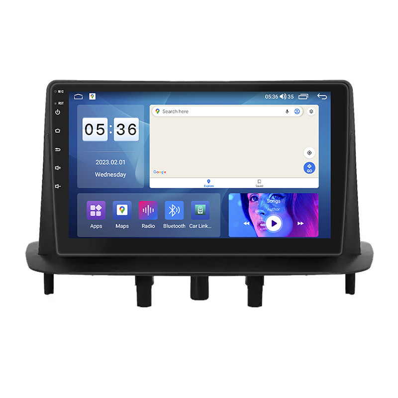 Al Штатна магнітола для Renault Megane 3 2008-2014 екран 9" 2/32 Gb CarPlay 4G Wi-Fi GPS Prime Android, фото 1