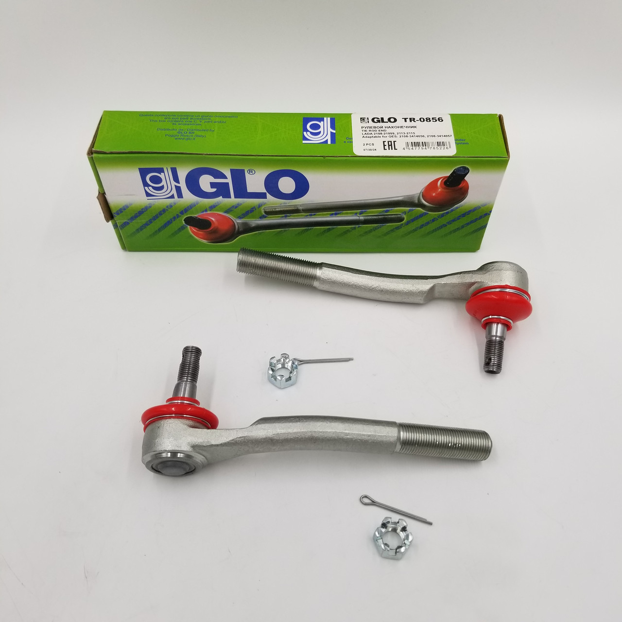 Наконечники рульові ВАЗ 2108-21099 (комплект 2 шт.) GLO TR-0856, 2108-3414056, 2108-3414057