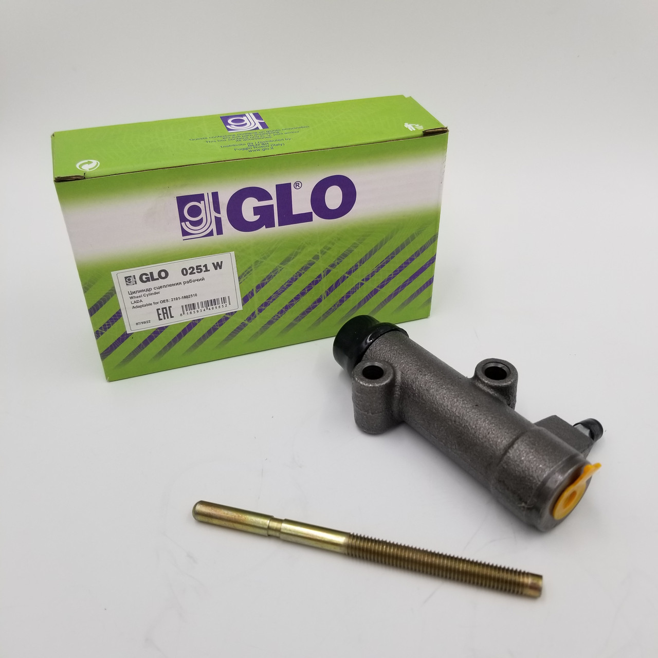 Циліндр зчеплення робочий ВАЗ 2101-2107 GLO Італія 0251W, 2101-1602510