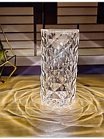 Настільна лампа із вставками із кристалів (16 RGB режимів), Нічник, THO