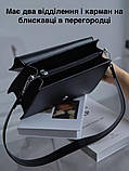 Жіноча сумка 93530 крос-боді чорна, фото 7