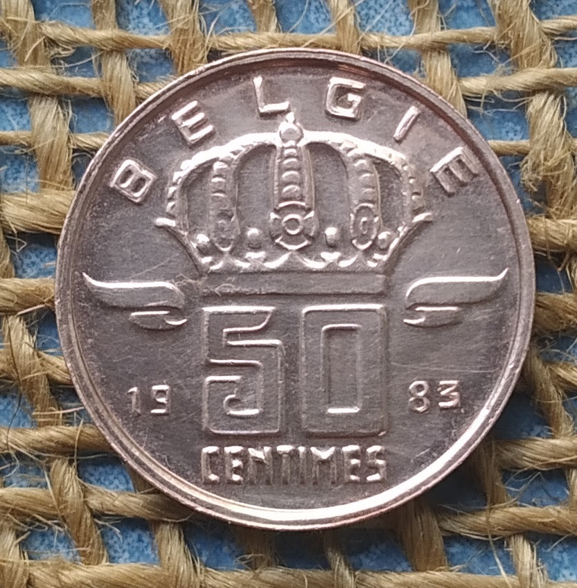 50 сантимiв 1983 року. Бельгiя
