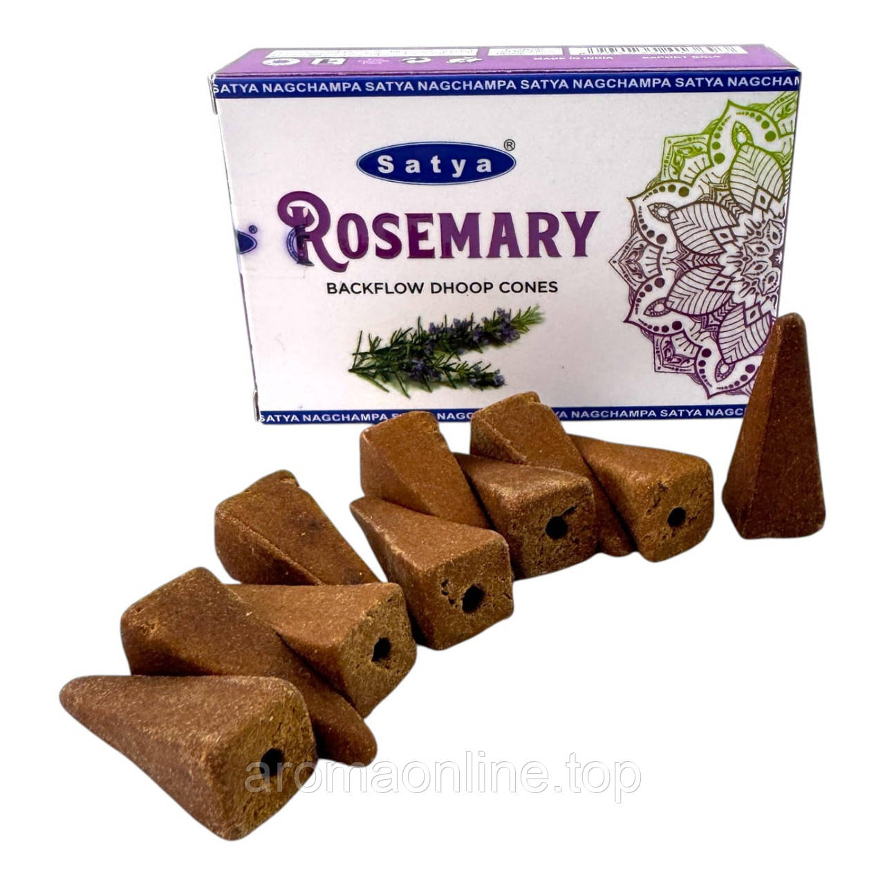 Rosemary Backflow Dhoop Cones (Розмарин) (Satya), фото 1