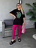 48-62 Літній жіночий костюм футболка з лосинами, фото 10