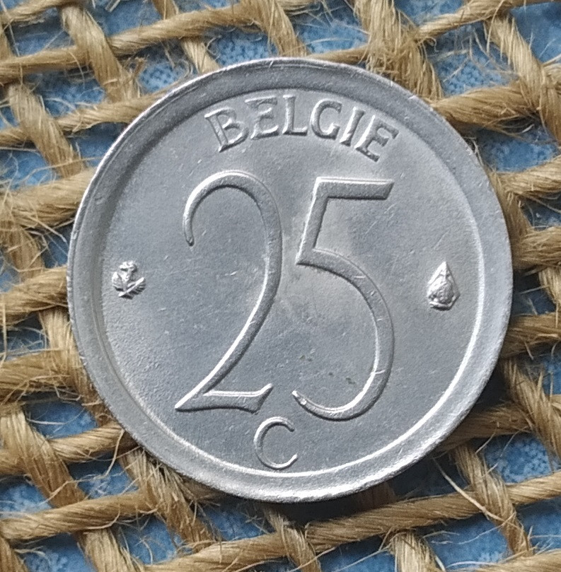 25 сантимiв 1971 року. Бельгiя