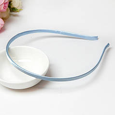 Обруч для волосся металевий в атласі 5 мм, бірюзовий