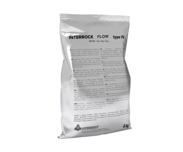 Гіпс INTERBASE FLOW (тип 3) теракотовий 4 кг, INTERDENT 880