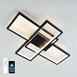 Смарт люстра Esllse SVEN 65W 3S SMART LED APP чорна 2500Лм 550х360х80мм світлодіодна з пультом і додатком для смартфону