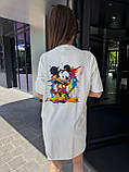 Молочне літнє плаття-футболка "Mickey", фото 5