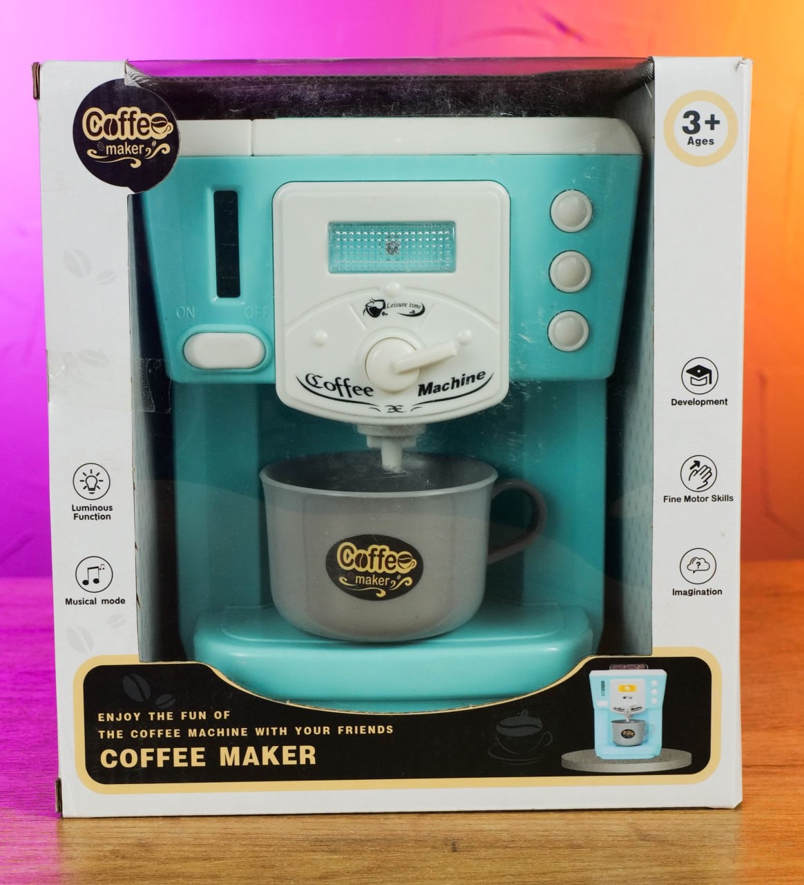 Кавомашина 9607 (36/2) підсвічування, звук, чашка, в коробці, фото 1