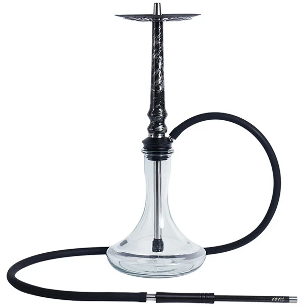 Кальян Tiaga Hookah Astra, срібний, витончений стиль, висота 53 см на колбі Craft прозора
