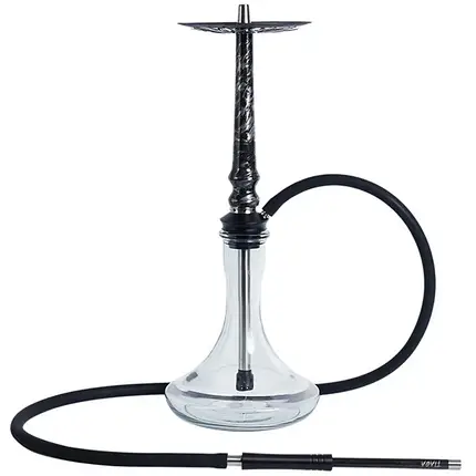 Кальян Tiaga Hookah Astra, срібний, витончений стиль, висота 53 см на колбі Craft прозора, фото 1