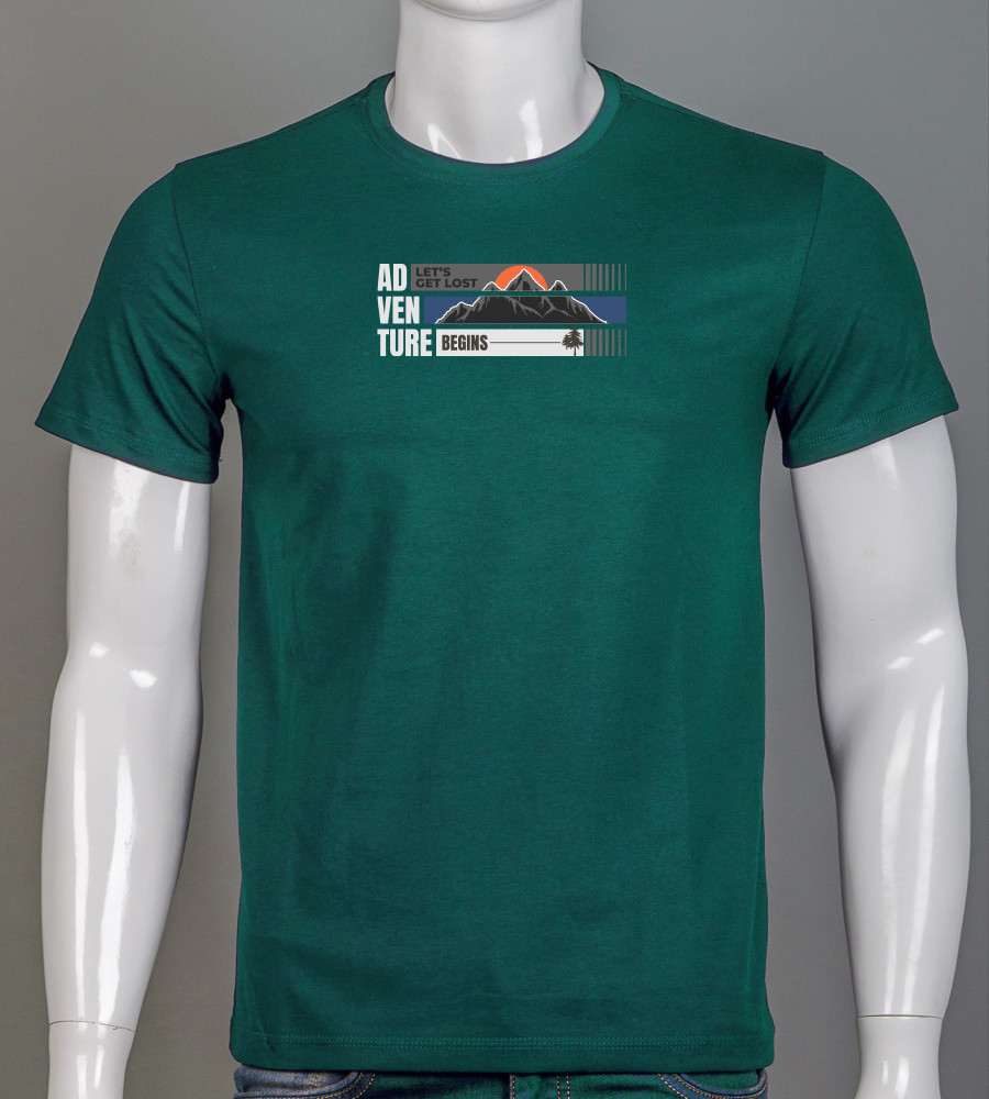 Футболка чоловіча Adventure 2527м (Уп.4шт M-XXL), Смарагдовий