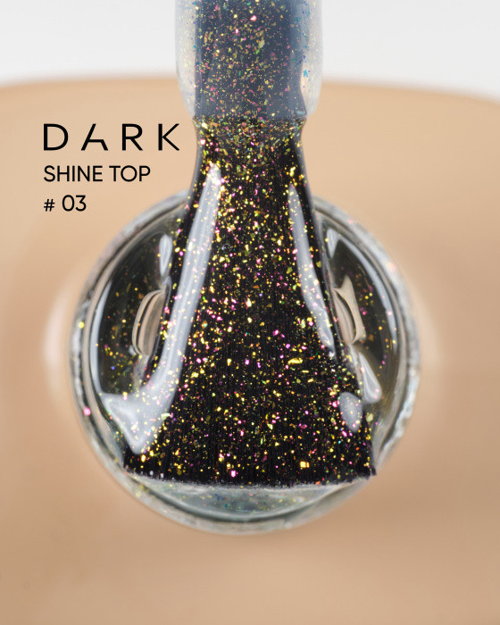 Камуфлюючий топ для нігтів Dark Shine Top 3, 10 мл
