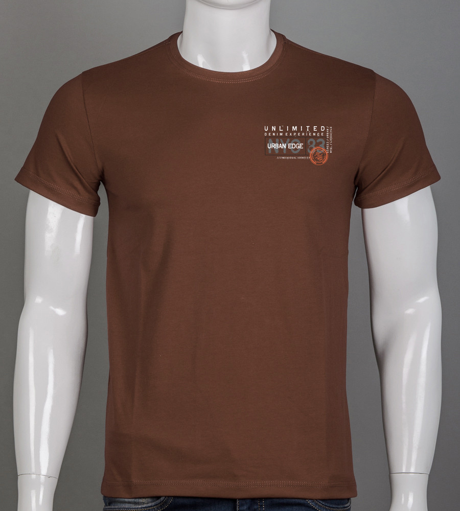 Футболка чоловіча NYC 2529м (Уп.4шт M-XXL), Коричневий