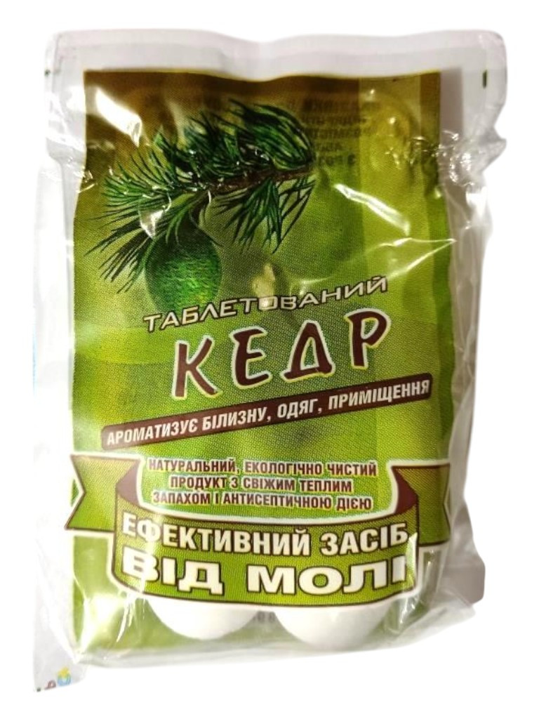 Таблетки від молі Кедр, 4шт, 55г