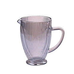 Глечик для напоїв ребристий 1,2 л з товстого скла блакитний HP7118BL