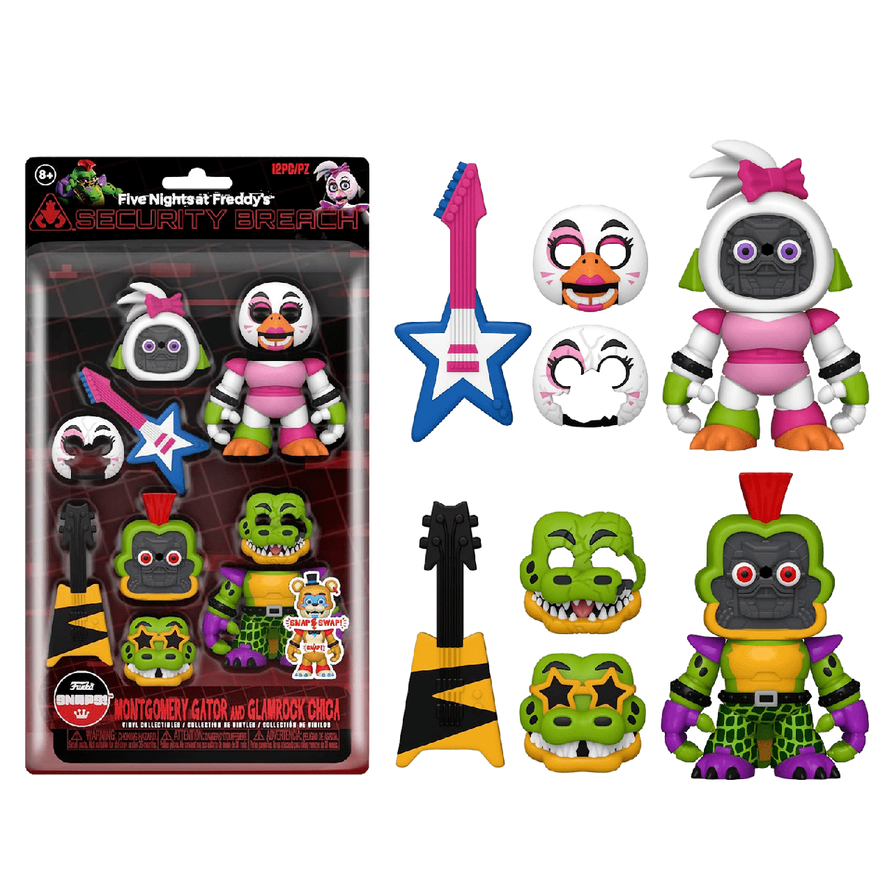 Алігатор Монтгомері та Глем-рок Чіка (Montgomery Gator and Glamrock Chica 2-pack SNAPS