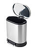 Відро для сміття з плавним закриванням овальне Mixxus Premium Strong-TC0105 SS Color 5 л колір неіржавк, фото 5