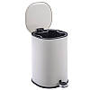 Відро для сміття з плавним закриванням овальне Zerix Prime-TC0105 White 5 л колір білий (ZX5901), фото 3