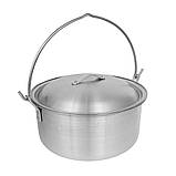 Алюмінієвий казан з дужкою та кришкою 3,0 л (23,5×12 см) для приготування страв на плиті та в поході, фото 7