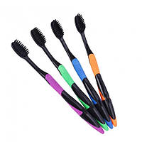 Набір бамбукових зубних щіток НАНО Black 4шт